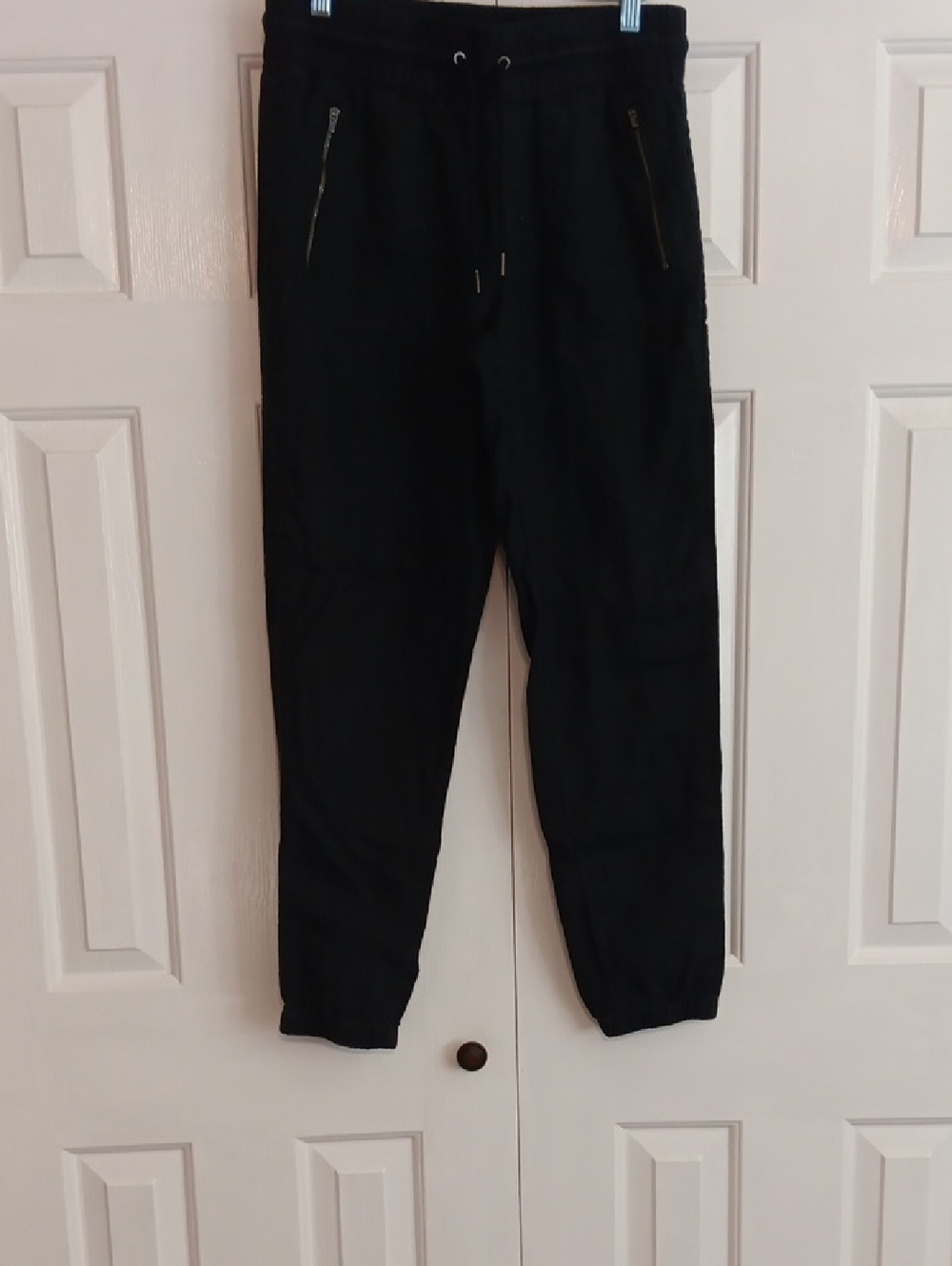 Athleta Linen Black Joggers - 8Tall